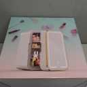 YLFU Skincare Fridge, 6L Mini Fridge for Bedroom with Dimmable LED Mirror, Portable Cooler & Warmer Small Compact Refrigerator for Skincare, Cosmetics, Bedroom and Office, White