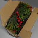 4 Pcs Mini Christmas Wreath for Cabinets Kitchen, 11 Inch Hanging Small Christmas Wreaths with Red Bows Cedar Branchs Red Berry Clusters for Kitchen Cabinet Fireplace Window Front Door Wall Decor