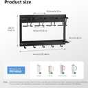 Abiglifty Water Bottle Organizer Holder, Magnetic Stanley Cup Rack with 5 Hooks 30/40 oz,No Drill Strong Magnetic and Wall Mount Tumbler Holder Organizer for Fridge,Black