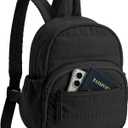 Backpack for Women, Mini Backpack with Quilted Design and Adjustable Straps, Large Capacity Multi Compartment, Lightweight Comfort for Work Travel Outdoor Gym Hiking, Bookbag for Women (Black)