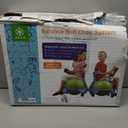 Gaiam Kids Balance Ball Chair - Classic Children's Stability Ball Chair, Alternative School Classroom Flexible Desk Seating for Active Students Blue/Green,Metal