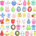 43 Pack Squishy Toys, Kawaii Squishies Party Favors for Kids Treasure Box Toys for Classroom Birthday Xmas Gifts Goodie Bag Fillers Mini Animals Mochi Squishy Fidget Toys Stress Relief Sensory Toys