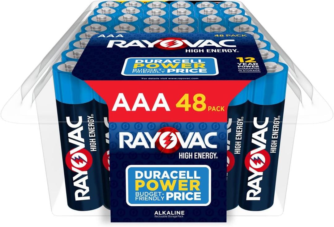 Rayovac High Energy AAA Batteries (48 Pack), Alkaline Triple A Batteries