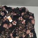 Zeagoo Long Sleeve Shirts for Women Casual V Neck Fall Tops Dressy Summer Work Blouses Clothes (Large, Floral Black)