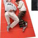 Camping Foam Sleeping Pad Lightweight Closed Cell Folding Camping Mat Moisture-Proof Cam Orange, Size: Double