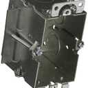 Hubbell 3 in. x 2 in. Switch Box, Gangable, 2-1/2 in. Deep, Four 1/2 in. KO's, Plaster Ears, Old Work, Gray, (509)