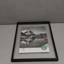 FrameWorks 11x14 with 8x10 Mat  Black Deluxe Modern Aluminum Picture Frame with Tempered Glass and Removable Mat