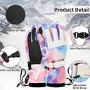 Lorpect Ski Gloves, Snow Gloves, Touchscreen Snowboard Glove, Winter Warm Glove for Cold Weather (Large, Green)