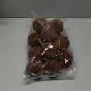 Liliful 15 Pcs Velvet Christmas Balls Bulk Flocked Christmas Tree Ball Ornaments Plastic Xmas Decorative Hanging Ornaments(Brown,3.15 Inch)