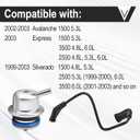 Fuel Injection Pressure Regulator w/Vacuum Line Fits for Chevy Avalanche 1500/Express 1500 2500 3500/Silverado Replaces 89060418 17113556