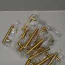 15 Pack Cabinet Pulls Brushed Gold Stainless Steel T Bar Pull Handles for Kitchen Cabinet Cupboard Drawer Door Handle Pull Knobs (Overall Length 4", Hole Center 2-1/2")