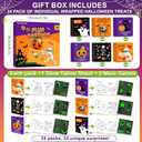 2 x 24 Pack Halloween Party Favors for Kids, 96 Pcs Luminous Tattoos & 48 Mazes Games for Halloween Goodie Bags Stuffers, Halloween Party Supplies Classroom Prizes Trick or Treat for Kids