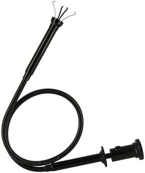 Flexible Claw Pickup Tool with Magnet Tool Flexible telescoping Claw led Light Grabber Extend，Long 28'' Four Claw 4-Claw for Small Parts Pickup Reacher Tool for Mechanics,Jewelry,Kids,etc. (Black)