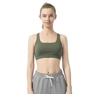 Leapstride Womens Sports Bra Padded Crisscross Back Medium Support Sports Bras with Removable Cups for Workout Yoga XS
