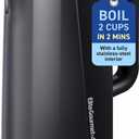 Elite Gourmet 1.7L Cool-Touch 1500W Fast Boil Electric Kettle, Fully Stainless Steel Lid & Interior BPA Free, Double Wall, Auto Shut-Off, Black