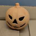 Gerrii 3 Pcs 16'' Tall Fall Terracotta Pumpkin Jack O' Lantern Stacked