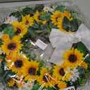 Front Door Wreath Sunflowers and Daisies, 20" Spring Wreaths for Front Door, Wreaths for Front Door w/Long Door Hook, Optional Reversible Welcome and Blessed Sign Spring Wreath, Front Door Decor