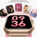Smart Watch for Women Men Fitness: Smart Watch for iPhone&Android Bluetooth Call with SpO2 Sleep Heart Rate Monitor,IP68,Fitness Tracker with 120+Sport,Reloj Inteligente 30 Day+Battery Life, 2 Bands
