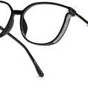 Vintage Cat-eye Blue Light Blocking Glasses for Women, Lightweight TR90 Fashion Eyeglasses (Black)