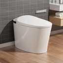 Smart Toilet with Bidet Built-in, Booster Pump Assisted, Powerful Auto Flush, Foot Sensor, Heated Seat, Warm Water, Night Light, Air Dryer, Deodorization, Bidet Toilet for Modern Bathroom