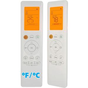 Replacement AC Remote Control Compatible for Senville Aura A/C Air Conditioners (Fahrenheit Display and Backlit)