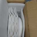 DOWAN Soup and Pasta Bowls Set of 4, White Porcelain Wide Rim Salad Plates, 20 Ounces, Microwave & Dishwasher Safe