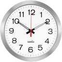 Yoobure 12" Silent Quartz Decorative Wall Clock Non-Ticking Digital Plastic Battery Operated Round Easy to Read Home/Office/School Black Clock