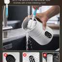 Milk Coffee Frother and Steamer,Temperature Display, 350lm, Burn-Free Base, Easy To Clean, 96% High Foam Rate,Ultra-Quiet Operation,Electric Cold Foam Maker Machine,Hot Chocolate Frother - Milky White