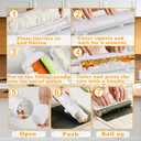 Sushi Bazooka Maker, Food Grade Plastic Sushi Roller Kit, Molds for Crafting with Rice,Vegetables,and Meat (White)