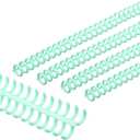 PATIKIL 12mm(1/2") Plastic Spiral Binding Coils, 15 Pcs Binding Spirals 85 Sheet Capacity Binding Spirals for Binding Paper Sheets, Green