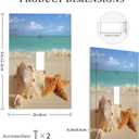1 Gang Toggle Decorative Summer Blue Sky Starfish Beach Wall Plate - One single Gang Light Switch Plastic Decora Plate Cover with Screws