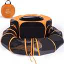 Cat Tent & Tunnel Enclosure 47" Outdoor Playpen with 106" Tunnel, Water-Resistant Mesh, Zipper Door & Carry Bag Portable Catio for Cats, Rabbits & Small Pets