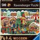 Ravensburger Christmas Market Charm  500 Piece Jigsaw Puzzle | Festive Stalls & Twinkling Lights | A Cozy Holiday Adventure