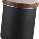 Food Container Stainless Steel Kitchen Storage Jar Seasoning Jar Sealed Storage Canister for Sugar Flour Kitchen Organization, black S