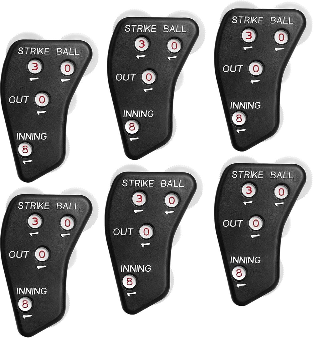 Watayo Wheel Baseball Umpire Clicker, Umpire Indicator Gear, Practical Baseball Counter Clicker for Scorekeeper Recording Outs & Innings Balls