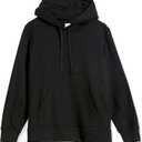 Amazon Essentials Women's Regular-Fit Brushed Back Fleece Pullover Hoodie (Available in Plus Size) (Black, L)