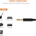 CableCreation 1/4'' TRS Cable 15FT*2, Pro Grade Instrument Guitar Cable,1/4 Inch 6.35mm Balanced Stereo Audio Cord for Bass,Keyboard,AMP,Speaker,Mixer,Studio Monitors,Yamaha Speaker/Receiver