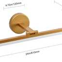 Modern Gold Bathroom Vanity Light Fixtures - 24inch Rotatable LED Vanity Lights for Modern Bathroom Wall Sconce Lighting (White Light 6000K)
