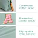 3 x Initial Makeup Bag, Birthday Gifts for Girls, Personalized Preppy Cosmetic Bag J