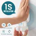 TAILI Shower Head Holder Suction, Handheld Shower Head Bracket, Height Angle Adjustable Wall Mounted, Bathroom Showerhead Holder Removable No Drilling Waterproof, Square Suction Cup, White