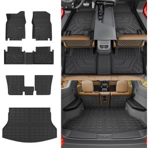 Rongtaod Floor Mats Compatible with 2014-2020 Nissan Rogue Trunk Liner Cargo Liner Cargo Mat All Weather Back Seat Cover Protector 2019 Nissan Rogue Accessories (Backrest Mats+Trunk Mat+Floor Mats)