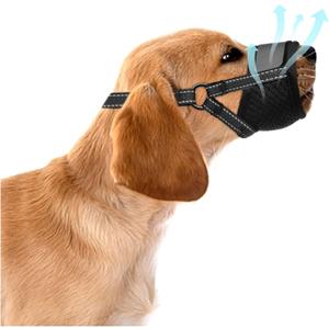 Dog Muzzle for Big Dogs - Soft Mesh Dog Muzzle Extra Large Sized Air Mesh | Adjustable Muzzles to Prevent Biting Barking Chewing Allows Panting Drinking