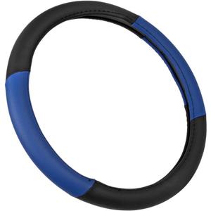 BDK Black & Blue Steering Wheel Cover for Car, Medium (14.5" - 15.5")  Ergonomic Comfort Grip for Men & Women, Fits Most Car Steering Wheel Cover for Auto Truck SUV