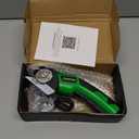 Cardboard Cutter, Rechargeable Cordless Electric Scissors, 4V Upgrade Motor Electric Box Cutter with 2 Blades, Safety Lock & LED Light, Powerful Cutting for Cardboard Box, Plastic, Leather (Green)