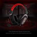 Redragon H510 Zeus Wired Gaming Headset - 7.1 Surround Sound - Memory Foam Ear Pads - 53MM Drivers - Detachable Microphone, Works for Multi-Platforms PC, PS4/3 & Xbox One/Series X, NS