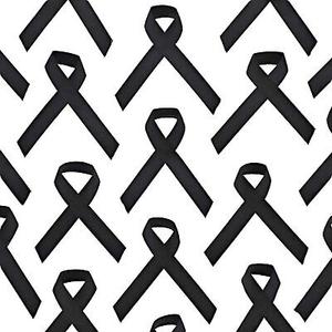 Ns Awareness Ribbons With Pins Black 250 Pack