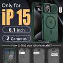Innaght Magnetic for iPhone 15 Case with Stand,Compatible with MagSafe,Rugged,Heavy Duty,Protective case Kickstand,[Built-in Invisible Stand],Green