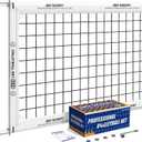 Professional Volleyball Net,Official Size 323.3FT,Equipped with Double Steel Cables with 3.3FT Double Side Bars,Portable Volleyball Net for Backyard,School,Courts(PRO) (White)