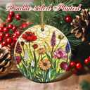 3 x Christmas Ornament, Stained Glass Ornament, Christmas Ornaments for Tree, Hanging Ornaments for Home Decor & Xmas Decorations  Holiday Decor, Gift Ideas, Perfect Holiday & Xmas Gifts - Wildflower