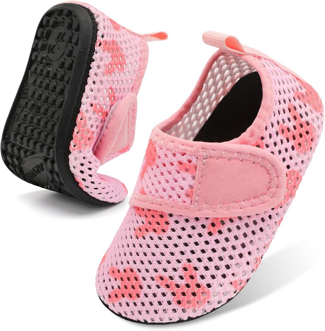 BARERUN Baby Girls Boys Water Shoes Swim Barefoot Water Sport Aqua Socks for Beach Pool Swim Sand (6-12 Months Infant, Rabbit)